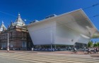 1A. Stedelijk Museum view of the original building (A.W. Weissman, 1895) and new building designed by Benthem Crouwel Architects. Photo John Lewis Marshall.